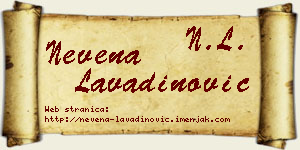 Nevena Lavadinović vizit kartica